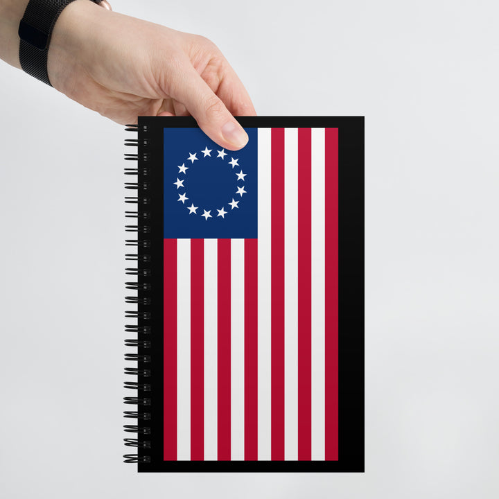 Betsy Ross Flag Spiral Notebook by USA Flag Co.