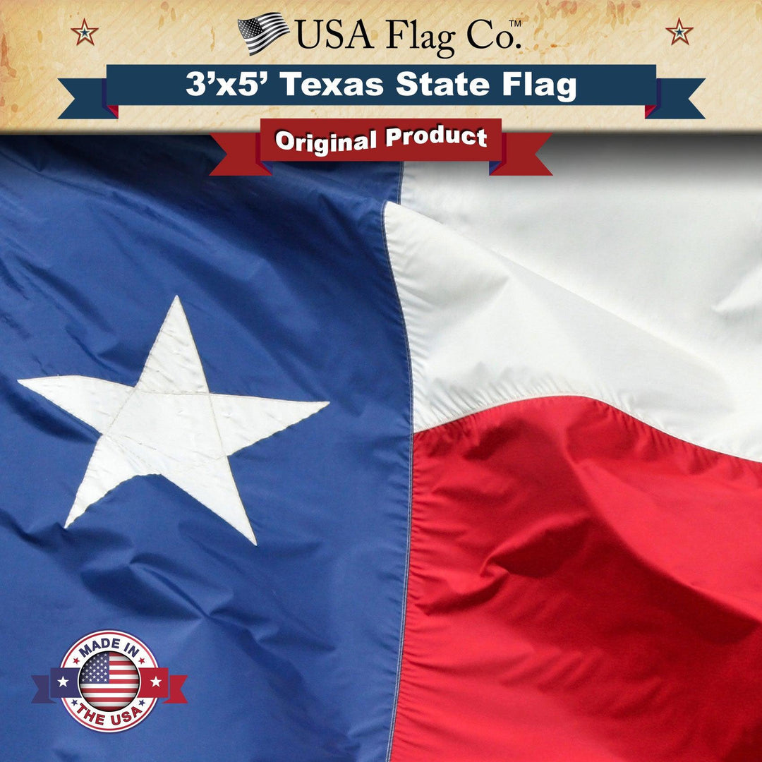 Texas Flag (3x5 foot) Fully Sewn Design - USA Flag Co.