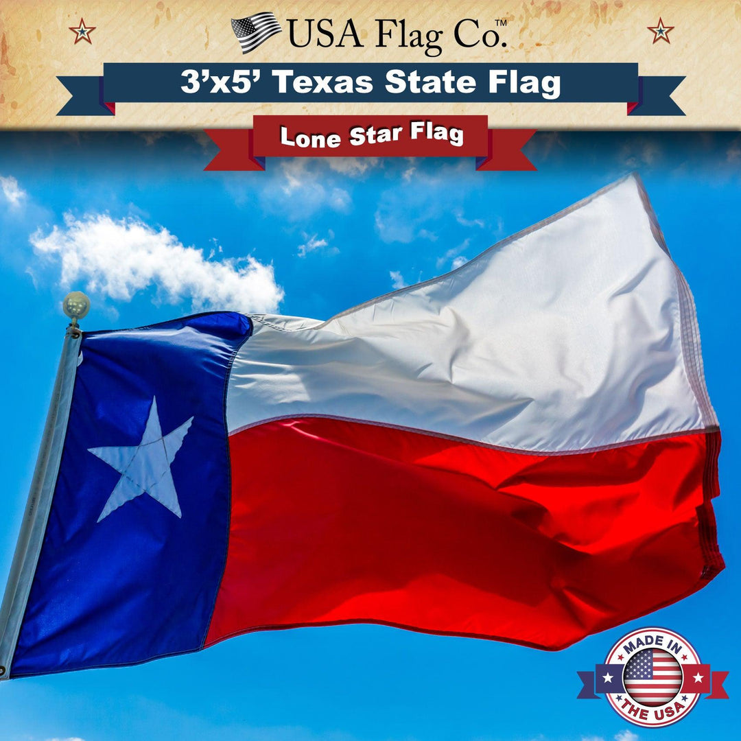 Texas Flag (3x5 foot) Fully Sewn Design - USA Flag Co.