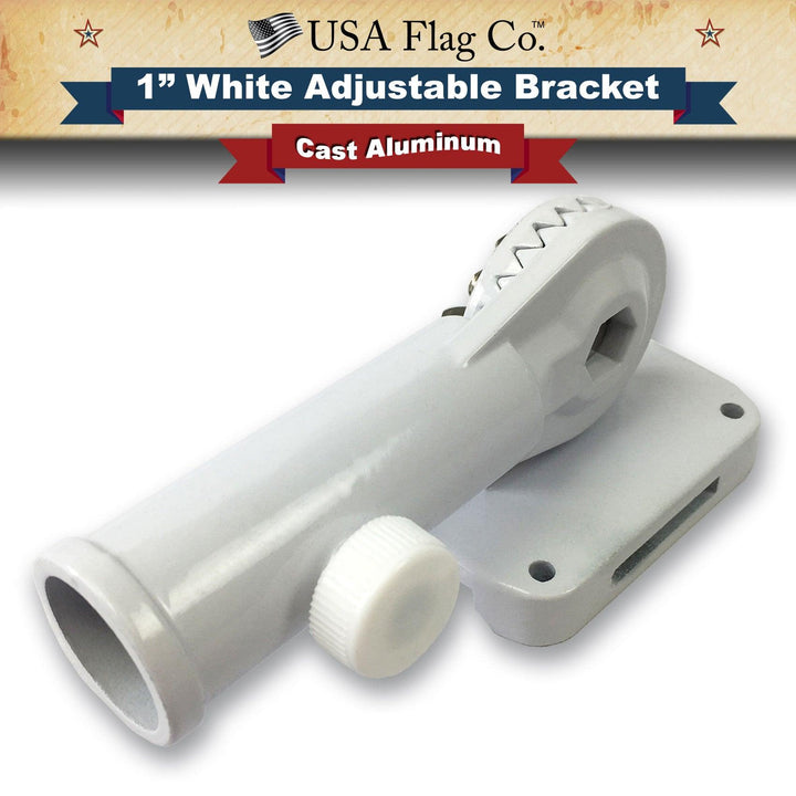 White Flag Pole Mount (1-inch Diameter) - USA Flag Co.